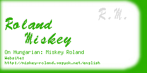 roland miskey business card